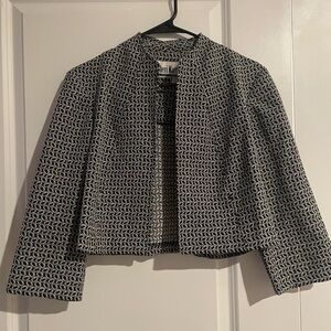 Sheri Martin Black and White Blazer Classic Suit Jacket